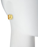 19k Gold Curved Hoop Earrings