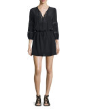 Alidz Silk Dress with Embroidered-Trim