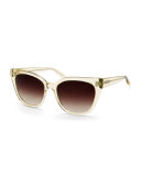 Shirelle Cat-Eye Sunglasses, Champagne