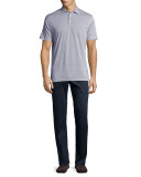 Pin-Dot Polo Shirt, Barchetta Blue