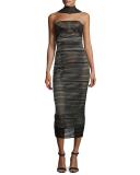 Stretch-Bandage Midi Dress, Black