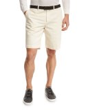 Cotton-Linen Chino Shorts, Light Beige