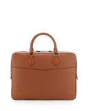 Boston Leather Single Document Case, Tan