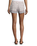 Avia Printed Cotton Drawstring Shorts, Red