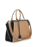 Trois-Jour Petite Bicolor Tote Bag, Tan/Black