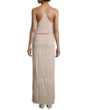 Nahia Printed Blouson Maxi Dress