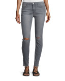 The Icon Skinny Ripped Ankle-Zip Jeans, Mando