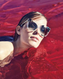Printed Pointed Square Sunglasses