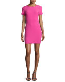 Manhattan Fitted Short-Sleeve Mini Dress