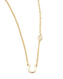Horseshoe & Single-Diamond Necklace