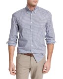 Check Pocket Sport Shirt, Blue/Brown