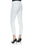 High-Rise Cropped Skinny Jeans, White