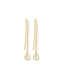 18K Yellow Gold Diamond Melee Drop Earrings