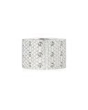Pois Moi 18k White Gold & White Diamond 3-Row Ring