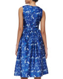 Bridgitte Sleeveless Floral Fit & Flare Dress