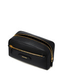 Large Leather Cosmetics Bag, Black