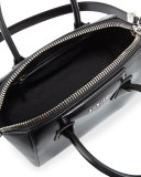 Antigona Small Leather Satchel Bag, Black