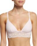 Sonia Lace-Trim Bralette, Pink Lilly