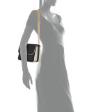 Duet Chain Convertible Shoulder Bag, Black/New Ivory