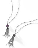 Ostera Large Tassel Necklace with Hematite