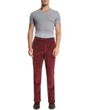 Wide-Whale Corduroy Trousers, Beige