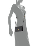 Half-Flap Mini Crossbody Bag, Black (Nero)