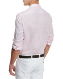 Linen Woven Sport Shirt, Light Pink