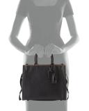 Rogue Small Leather Tote Bag, Black