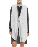 Sleeveless Fur Vest w/Sweater Back