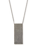 Metallic Dog Tag Necklace