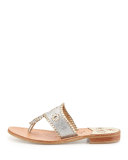 Sparkle Thong Sandal, Silver/Platinum