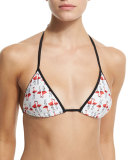 Biarritz Flamingo-Print String Bikini Top