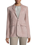 Yvette Two-Button Jacket, Rose