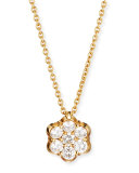18K Gold & Diamond Floral Pendant Necklace