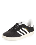 Gazelle Original Snake-Embossed Sneaker, Black/Crystal White