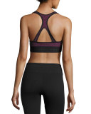 Foundation Versatility Sports Bra, Wine/Black