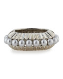Bold Pearly Bangle Bracelet
