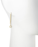 18K Yellow Gold Diamond Melee Drop Earrings