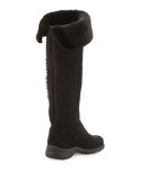 Tacey Suede Over-The-Knee Boot, Black