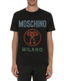 Double Question Mark Logo T-Shirt, Black