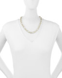 12.5mm Cushion Link Chain Necklace with Blue Sapphires