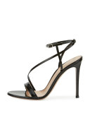 Carlyle Patent Strappy 105mm Sandal, Black