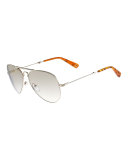 Foldable Aviator Sunglasses, Gold