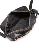 Floral Appliqué Camera Bag, Black/Multi