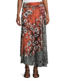 Floral-Print Maxi Skirt