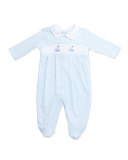 Wind Song Pima Footie Pajamas, Light Blue, Size Newborn-9 Months