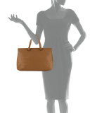 Intrecciato Large Accordion Tote Bag, Camel