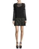 The Slick Crochet Pullover Sweater, Black