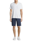 Brucer Flat-Front Shorts, Navy