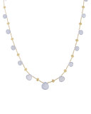 Paradise Chalcedony Necklace in 18K Yellow Gold, 16.5"